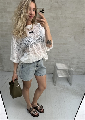 Summer lace loose tee Hvid HAUTE L\'AMITIÈ